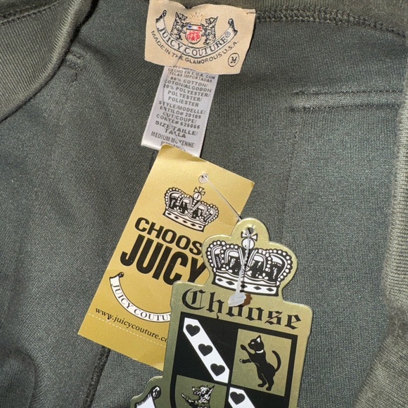 NWT vintage army green “Free to be a Juicy girl” Juicy Couture tracksuit - Picture 11 of 11